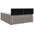 vidaXL Boxspring ágy matraccal Tópszínű 140 x 190 cm Szövet