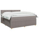 vidaXL Boxspring ágy matraccal Tópszínű 140 x 190 cm Szövet
