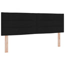 vidaXL Boxspring ágy matraccal fejtámlával Fekete 140 x 200 cm Szövet