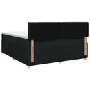 vidaXL Boxspring ágy matraccal fejtámlával Fekete 140 x 200 cm Szövet