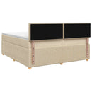 vidaXL Boxspring ágy matraccal Krémszínű 140 x 200 cm Szövet