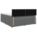 vidaXL Boxspring ágy matraccal Sötétszürke 140 x 200 cm Szövet