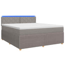 vidaXL Boxspring ágy matraccal Tópszínű 140 x 200 cm Szövet