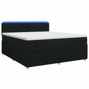 vidaXL Boxspring ágy matraccal fejtámlával Fekete 160 x 200 cm Szövet
