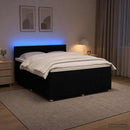 vidaXL Boxspring ágy matraccal fejtámlával Fekete 140 x 200 cm Szövet