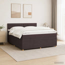 vidaXL Boxspring ágy matraccal Sötét Barna 140 x 190 cm Szövet