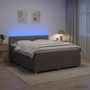 vidaXL Boxspring ágy matraccal Tópszínű 140 x 190 cm Szövet
