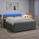 vidaXL Boxspring ágy matraccal Világosszürke 160 x 200 cm Szövet