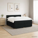 vidaXL Boxspring ágy matraccal fejtámlával Fekete 180 x 200 cm Szövet