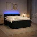 vidaXL Boxspring ágy matraccal fejtámlával Fekete 180 x 200 cm Szövet