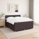 vidaXL Boxspring ágy matraccal Sötét Barna 140 x 190 cm Szövet