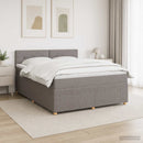 vidaXL Boxspring ágy matraccal Tópszínű 140 x 190 cm Szövet