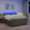 vidaXL Boxspring ágy matraccal Tópszínű 140 x 190 cm Szövet