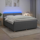 vidaXL Boxspring ágy matraccal Világosszürke 180 x 200 cm Szövet
