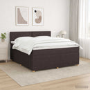 vidaXL Boxspring ágy matraccal Sötét Barna 140 x 190 cm Szövet