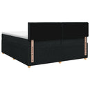 vidaXL Boxspring ágy matraccal fejtámlával Fekete 200 x 200 cm Szövet