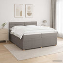vidaXL Boxspring ágy matraccal Tópszínű 200 x 200 cm Szövet