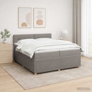 vidaXL Boxspring ágy matraccal Tópszínű 200 x 200 cm Szövet