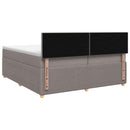 vidaXL Boxspring ágy matraccal Tópszínű 200 x 200 cm Szövet