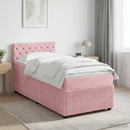 vidaXL Boxspring ágy matraccal Rózsaszín 80 x 200 cm Bársony