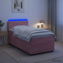 vidaXL Boxspring ágy matraccal Rózsaszín 80 x 200 cm Bársony