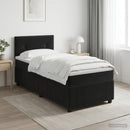 vidaXL Boxspring ágy matraccal fejtámlával Fekete 90 x 190 cm Bársony