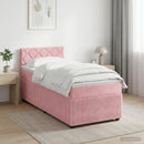 vidaXL Boxspring ágy matraccal Rózsaszín 80 x 200 cm Bársony
