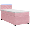 vidaXL Boxspring ágy matraccal Rózsaszín 80 x 200 cm Bársony