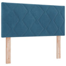 vidaXL Boxspring ágy matraccal fejtámlával Kék 100 x 200 cm Bársony