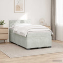 vidaXL Boxspring ágy matraccal Világosszürke 120 x 200 cm Bársony