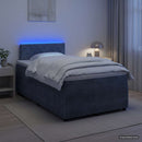 vidaXL Boxspring ágy matraccal Sötétszürke 120 x 190 cm Bársony