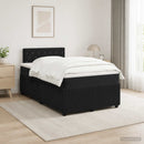 vidaXL Boxspring ágy matraccal fejtámlával Fekete 120 x 190 cm Bársony