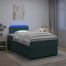 vidaXL Boxspring ágy matraccal Sötétzöld 120 x 190 cm Bársony