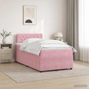 vidaXL Boxspring ágy matraccal Rózsaszín 120 x 190 cm Bársony