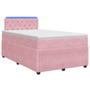 vidaXL Boxspring ágy matraccal Rózsaszín 120 x 190 cm Bársony