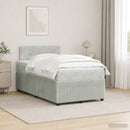 vidaXL Boxspring ágy matraccal Világosszürke 120 x 200 cm Bársony