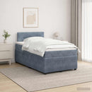 vidaXL Boxspring ágy matraccal Sötétszürke 120 x 190 cm Bársony