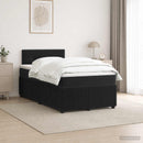vidaXL Boxspring ágy matraccal fejtámlával Fekete 120 x 190 cm Bársony
