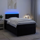 vidaXL Boxspring ágy matraccal fejtámlával Fekete 120 x 190 cm Bársony