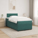 vidaXL Boxspring ágy matraccal Sötétzöld 120 x 200 cm Bársony
