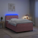 vidaXL Boxspring ágy matraccal Rózsaszín 120 x 200 cm Bársony