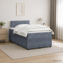 vidaXL Boxspring ágy matraccal Sötétszürke 120 x 190 cm Bársony