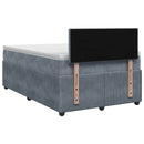 vidaXL Boxspring ágy matraccal Sötétszürke 120 x 190 cm Bársony