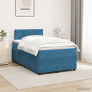 vidaXL Boxspring ágy matraccal fejtámlával Kék 120 x 200 cm Bársony