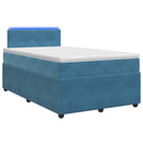 vidaXL Boxspring ágy matraccal fejtámlával Kék 120 x 200 cm Bársony