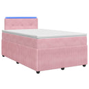 vidaXL Boxspring ágy matraccal Rózsaszín 120 x 200 cm Bársony