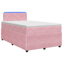 vidaXL Boxspring ágy matraccal Rózsaszín 120 x 200 cm Bársony