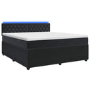 vidaXL Boxspring ágy matraccal fejtámlával Fekete 140 x 190 cm Bársony
