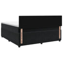 vidaXL Boxspring ágy matraccal fejtámlával Fekete 140 x 200 cm Bársony