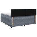 vidaXL Boxspring ágy matraccal Sötétszürke 140 x 200 cm Bársony